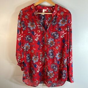 Kut From The Cloth Jasmine Chiffon Blouse Size Extra Large